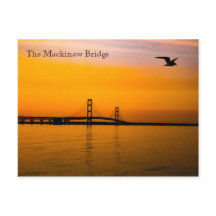 Mackinaw Bridge op Sunset
