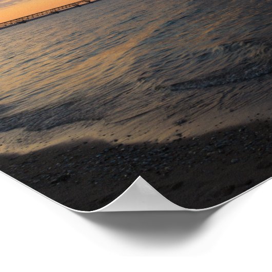 Mackinaw City Dusk Poster (Hoek)