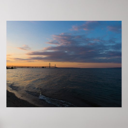 Mackinaw City Dusk Poster (Voorkant)