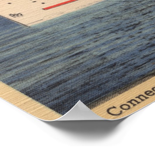 Mackinaw City, MI - Uitzicht van de stad Cheboygan Poster (Hoek)