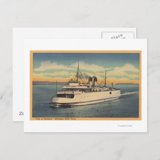 Mackinaw City, MI - Uitzicht van de stad Petoskey Briefkaart (Voorkant / Achterkant)