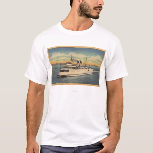 Mackinaw City, MI - Uitzicht van de stad Petoskey T-shirt (Voorkant)