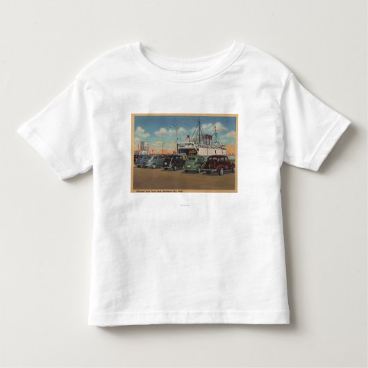 Mackinaw City, MI - Uitzicht van MI State Ferry Do Kinder Shirts (Voorkant)