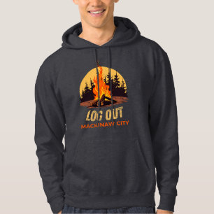 Mackinaw City Michigan Kampvuur Hoodie