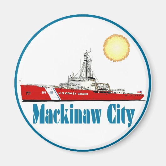 Mackinaw City Michigan Magneet (Voorkant)
