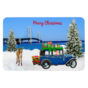 Mackinaw City Refkoelkast kerst Magnet Magneet