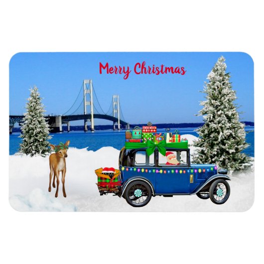 Mackinaw City Refkoelkast kerst Magnet Magneet (Horizontaal)