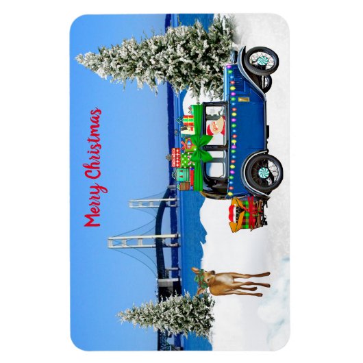 Mackinaw City Refkoelkast kerst Magnet Magneet (Verticaal)