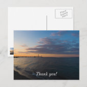 Mackinaw City Schemering Briefkaart (Voorkant / Achterkant)
