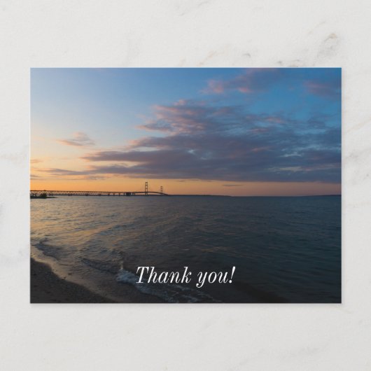 Mackinaw City Schemering Briefkaart (Voorkant)