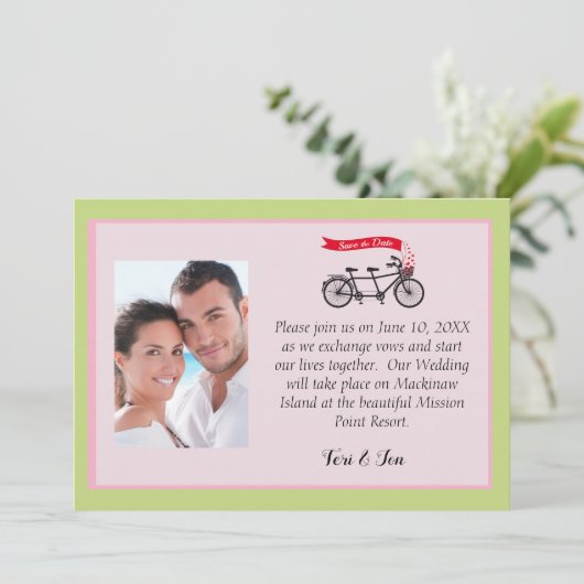 Mackinaw Island Bewaar de datum Save The Date (Staand voorkant)