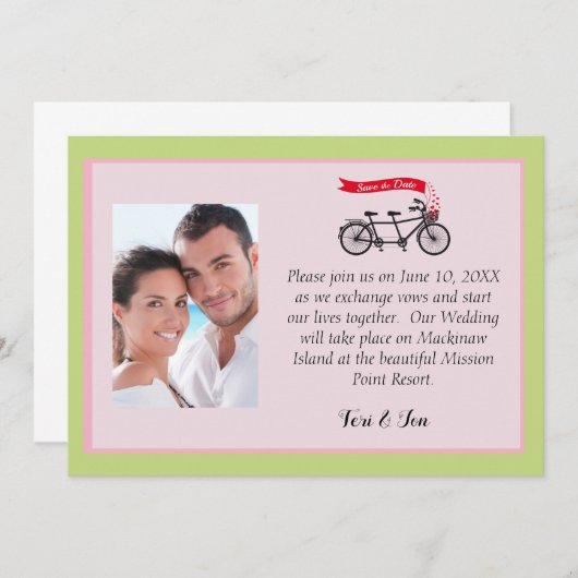 Mackinaw Island Bewaar de datum Save The Date (Voorkant / Achterkant)