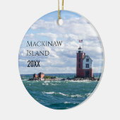 Mackinaw Island - Kerstmis Keramisch Ornament (Links)
