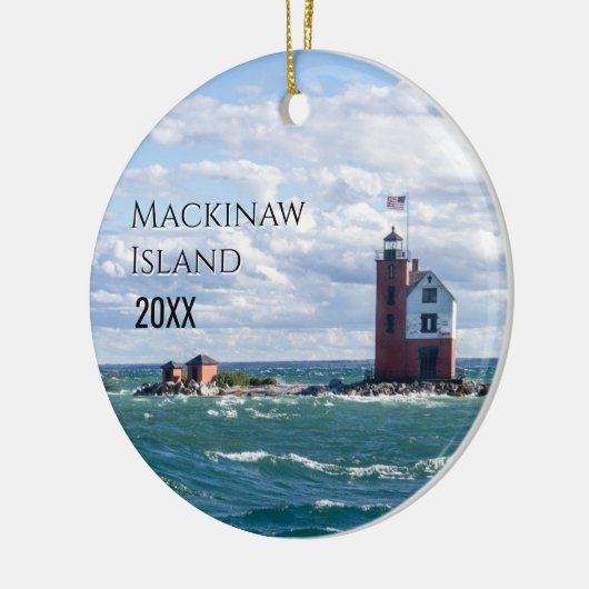 Mackinaw Island - Kerstmis Keramisch Ornament (Links)