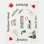 Mackinaw Island Wedding Fleece Blanket (Voorkant)