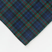 MacKinlay Clan Blauw, Zwart en Groen Tartan Fleece Deken (Hoek)