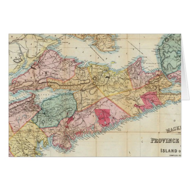 Mackinlay-kaart van de provincie Nova Scotia 2 (Voorkant Horizontaal)
