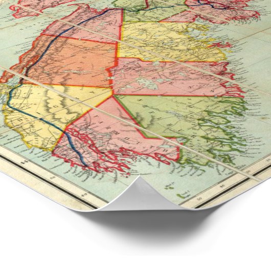 Mackinlay-kaart van de provincie Nova Scotia 2 Poster (Hoek)