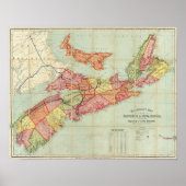 Mackinlay-kaart van de provincie Nova Scotia 2 Poster (Voorkant)