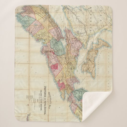 Mackinlay-kaart van de provincie Nova Scotia 2 Sherpa Deken (Voorkant)