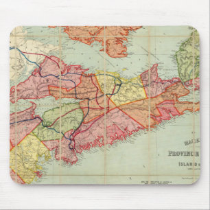 Mackinlay-kaart van de provincie Nova Scotia 4 Muismat