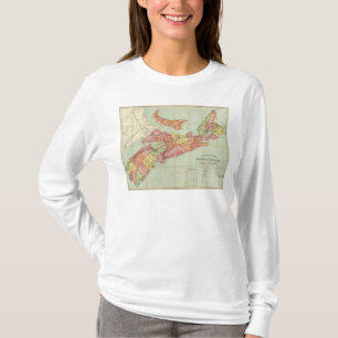 Mackinlay-kaart van de provincie Nova Scotia 4 T-shirt