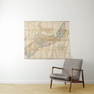 Mackinlay-kaart van de provincie Nova Scotia 5 Wandkleed
