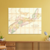 Mackinlay-kaart van de provincie Nova Scotia Canvas Afdruk (Insitu (Woonkamer))