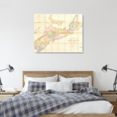 Mackinlay-kaart van de provincie Nova Scotia Canvas Afdruk (Insitu (Slaapkamer))
