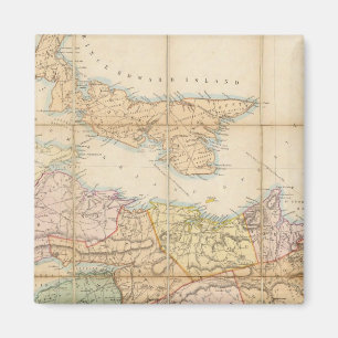 Mackinlay-kaart van de provincie Nova Scotia Magneet