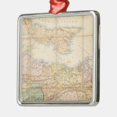 Mackinlay-kaart van de provincie Nova Scotia Metalen Ornament (Links)