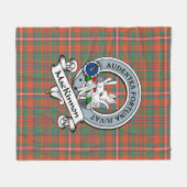 MacKinnon Ancient Clan Badge Tartan Pset Fleece Deken (Voorkant (Horizontaal))