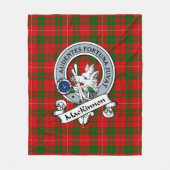 MacKinnon Clan Badge Tartan Pset Fleece Deken (Voorkant)