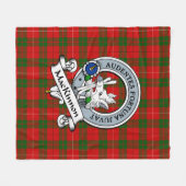 MacKinnon Clan Badge Tartan Pset Fleece Deken (Voorkant (Horizontaal))