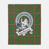 MacKinnon Hunting Modern Clan Badge Tartan Pset Fleece Deken (Voorkant)