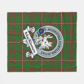 MacKinnon Hunting Modern Clan Badge Tartan Pset Fleece Deken (Voorkant (Horizontaal))