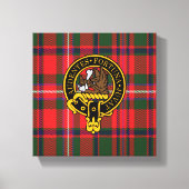 Mackinnon Scottish Crest en Tartan Canvas print (Voorkant)