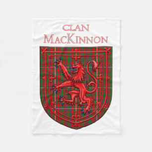 MacKinnon Tartan Scottish Play Lion Rampant Fleece Deken