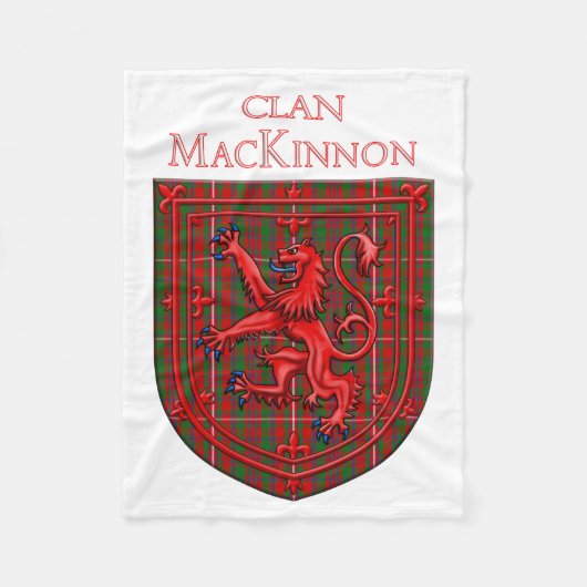 MacKinnon Tartan Scottish Play Lion Rampant Fleece Deken (Voorkant)