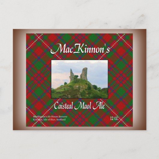 MacKinnon's Caisteel Maol Ale Briefkaart (Voorkant)