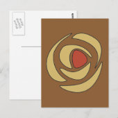 Mackinroses ~ Enkele Rozen Briefkaart (Voorkant / Achterkant)
