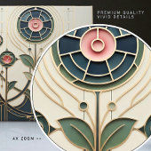Mackintosh Art Deco Abstract Floral Wall Decor Cer Tegeltje