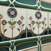 Mackintosh Art Deco Abstracte Bloemige Muurdecorat