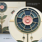 Mackintosh Art Deco Abstracte Bloemrijke Wanddecor Tegeltje