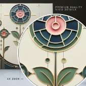Mackintosh Art Deco Abstracte Floral Wall Decor Ce Tegeltje