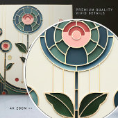 Mackintosh Art Deco Abstracte Floral Wall Decor Ce Tegeltje