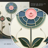 Mackintosh Art Deco Abstracte Floral Wall Decor Ce Tegeltje