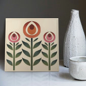 Mackintosh Art Deco Abstracte Floral Wall Decor Ce Tegeltje