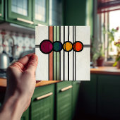 Mackintosh Art Deco Abstracte Floral Wall Decor Ce Tegeltje