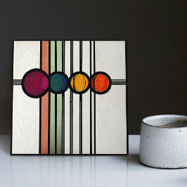 Mackintosh Art Deco Abstracte Floral Wall Decor Ce Tegeltje